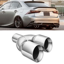 For Lexus IS F ES CT 2.5" Inlet 3.5" Outlet 9.5'' Long Dual Exhaust Pipe Tip
