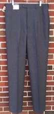 NWT ROUNDTREE YORK MEN'S GRAY FLAT FRONT EASY CARE COMFORT PANTS 36 x36 TALL