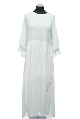 Dorothee Schumacher Maxikleid Kleid Casual Statement M Gr.3 weiß ¾ Ärmel Neu - Bild 1 von 4