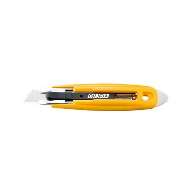 OLFA SK-9 Safety Knife,6-1/8 in.,Black/Yellow 4ETV7