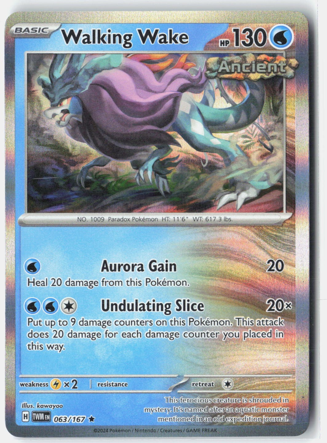 Walking Wake SV06: Twilight Masquerade 063/167 Pokemon Card Holo