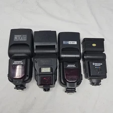 Lot Of 4  Shoe Mount Camera Flash for Parts Or Repair Only