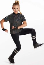 Dance Costume Large Child Black Weissman 17777 Hip Hop Jazz Tap Clogging Jacket