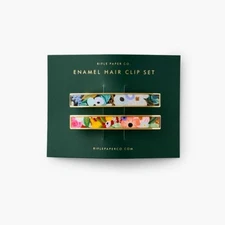Rifle Paper Co. GARDEN PARTY ENAMEL HAIR CLIP SET SET OF 2