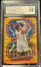 2021-22  #/60 Jalen Johnson orange wave prizm cgc10 rookie