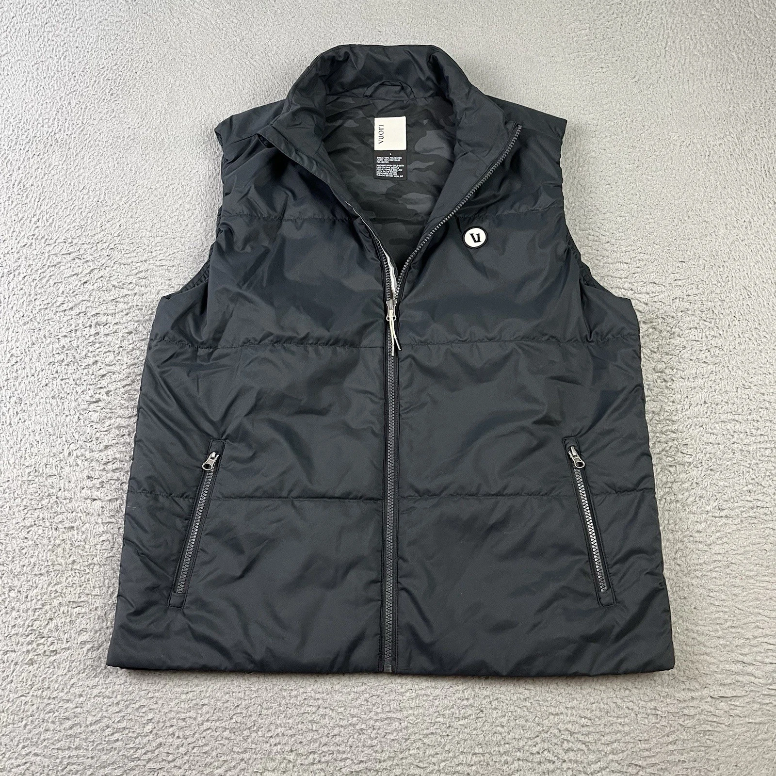 Vuori Echo Insulated 2.0 Vest Mens Large Black Primaloft Puffer V538