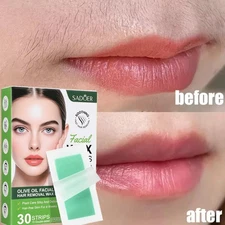30X Facial Body Wax Strips Hair Removal Paper Home Waxing Kit With 8 Clear Wipes