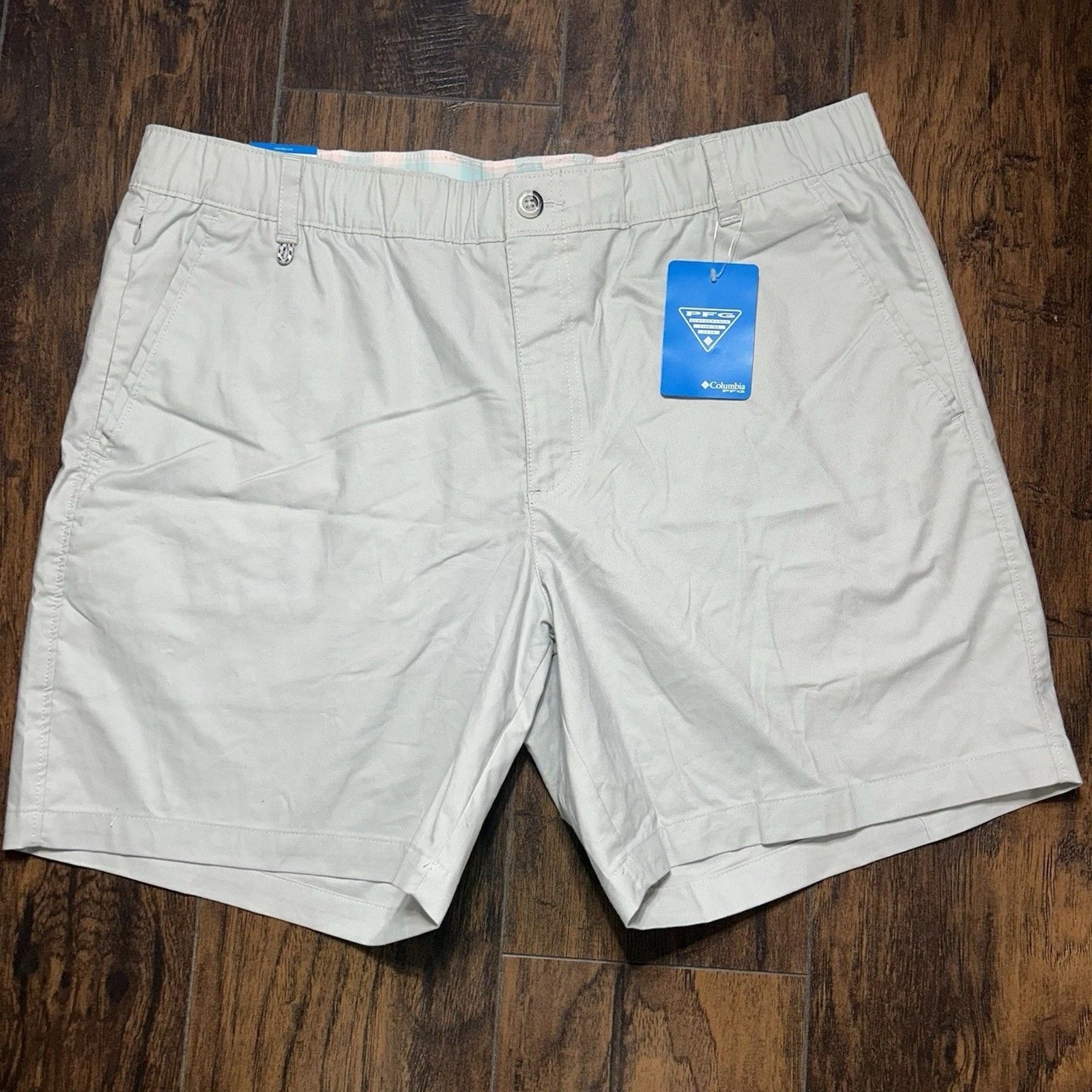 NWT Columbia PFG Men's Bonefish Shorts Grey Size 40 7” Inseam Flat Front