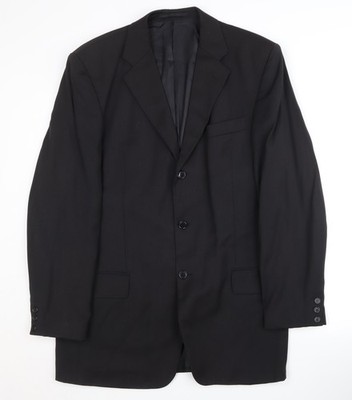 Anzugjacke Herren UK Größe 40 Pierre Cardin Regular Schwarz