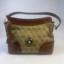 Dooney And Bourke Women's Shoulder Bag brown Monogram Canvas Leather Small