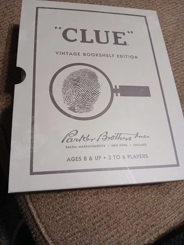 Clue Game Vintage Bookshelf Edition Parker Brothers Hasbro 2016 UNUSED, Open Box