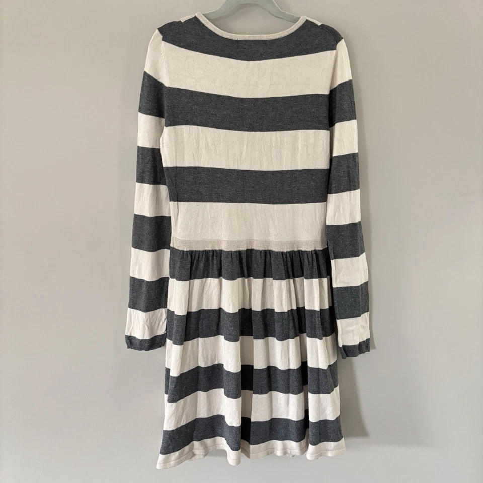 Vestido de vacaciones Johnnie B manga larga para niña, crema/gris, talla 13/14 Foto 2 de 4