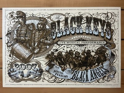 The Black Keys Poster RAR - Europatour 2007 - Signiert von Dan & Pat