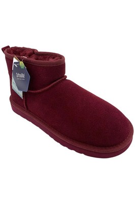 Lamo Women's Kora Short Water Resistant Suede Boots Wine