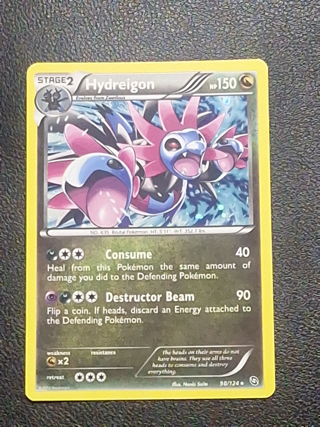 Pokémon TCG Hydreigon  Dragons Exalted 98/124 Exclusive Cracked Ice Holo LP