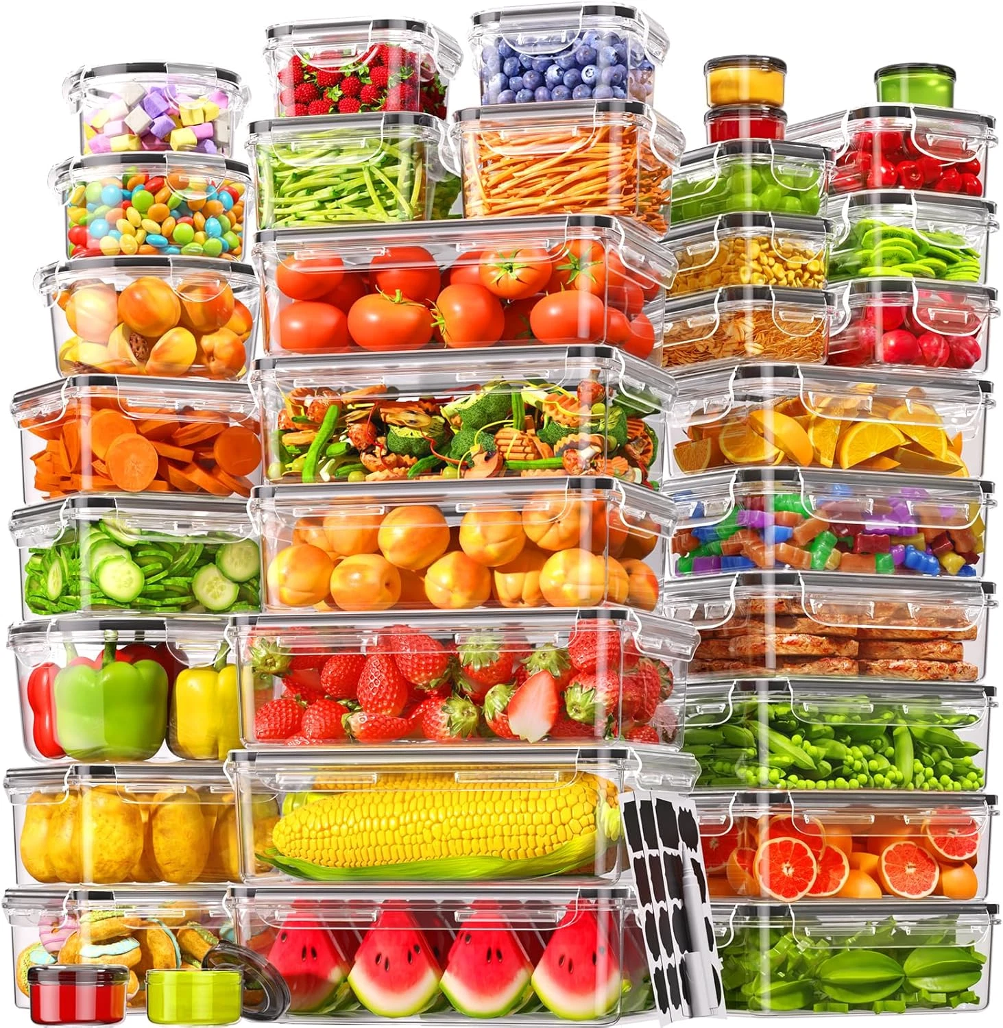 70 PCS Airtight Food Storage Containers with Lids - Leak Proof & BPA-Free
Opens in a new window or t