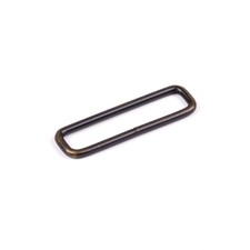 Country Brook Design  1 1/2 Inch Aged Bronze Rectangle Metal Keeper, 10 Pack