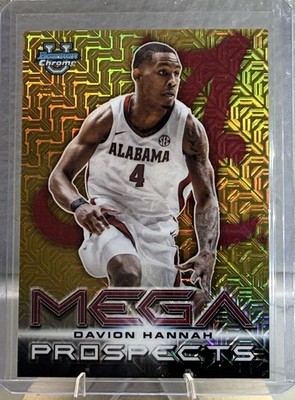 2025-26 Bowman Chrome - Davion Hannah - Mega Prospects GOLD Mojo 19/50 Alabama