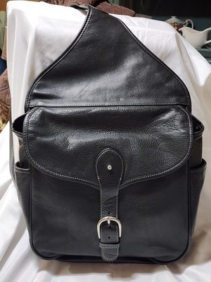 Levenger Vintage Leather One Strap Travel Backpack Levenger Backpack Bags for Men for sale | eBay main image 4