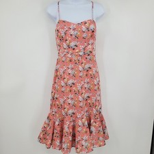 J. Crew Liberty Fabric Josephine Floral Ruffle Hem Midi Dress Pink Womens 6