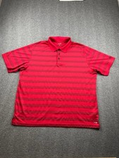 Champion Red Striped Polo Shirt Size XL