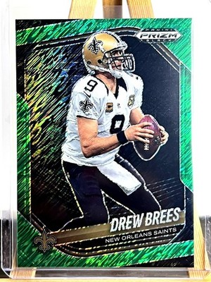 NEW ORLEANS SAINTS~Drew Brees 2025 Panini Prizm BLACK GREEN Shimmer FOTL SP #1/7
