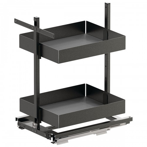 Kit rangement de placard coulissant anthracite Essentio l30cm pour cuisine et cellier