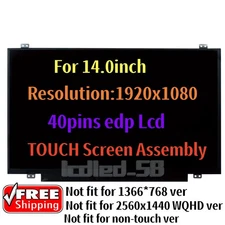 NEW For Lenovo ThinkPad T470 20JM000QUS 20JM000RUS FHD LCD Touch Screen Assembly