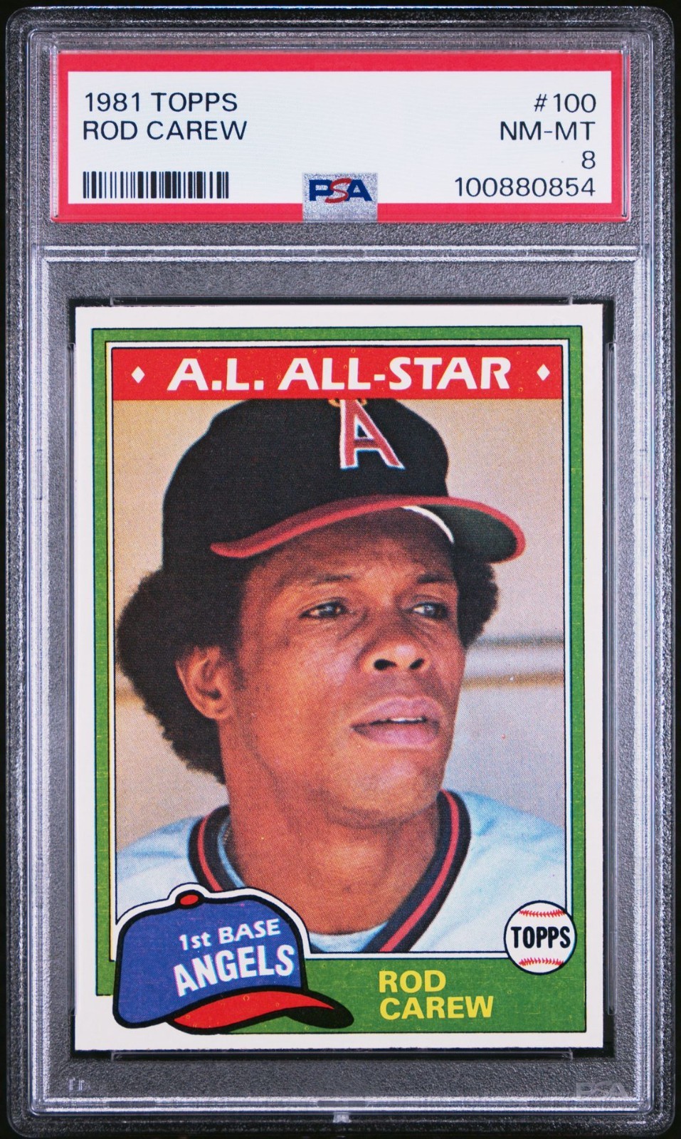 1981 Topps Rod Carew #100 PSA 8 NM-MT HOF Angels Twins