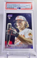 2023 Topps Stadium Club Chrome Gunnar Henderson RC Purple Refractor /75 PSA 10