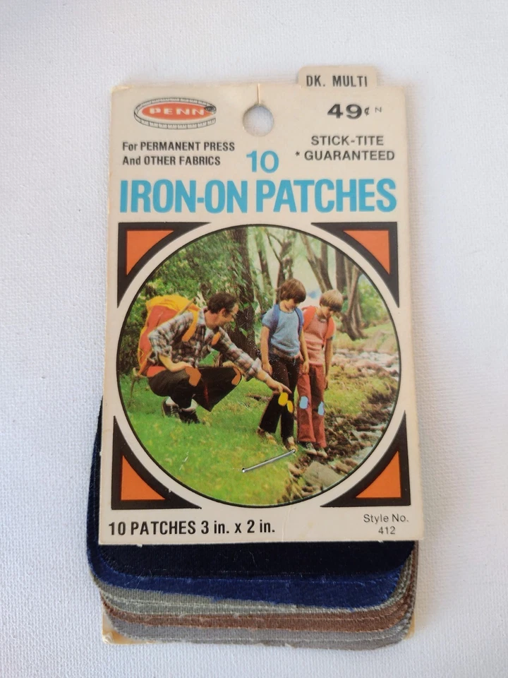 Vtg Lot Patches  Elbow Knee Sew-On Iron-On Black Brown  Blue Denim Tan - Image 4 of 4