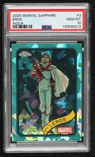 2025 Chrome Marvel Comics Sapphire Edition Aqua 48/75 Eros #3 PSA 10 GEM MT 00ur