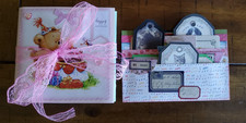Handmade Scrapbook Junk Journal Folio Album Triple Pocket Birthday Theme