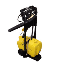Kärcher 411 A Pressure Washer with Lance & Hose - Yellow/Black - Working
