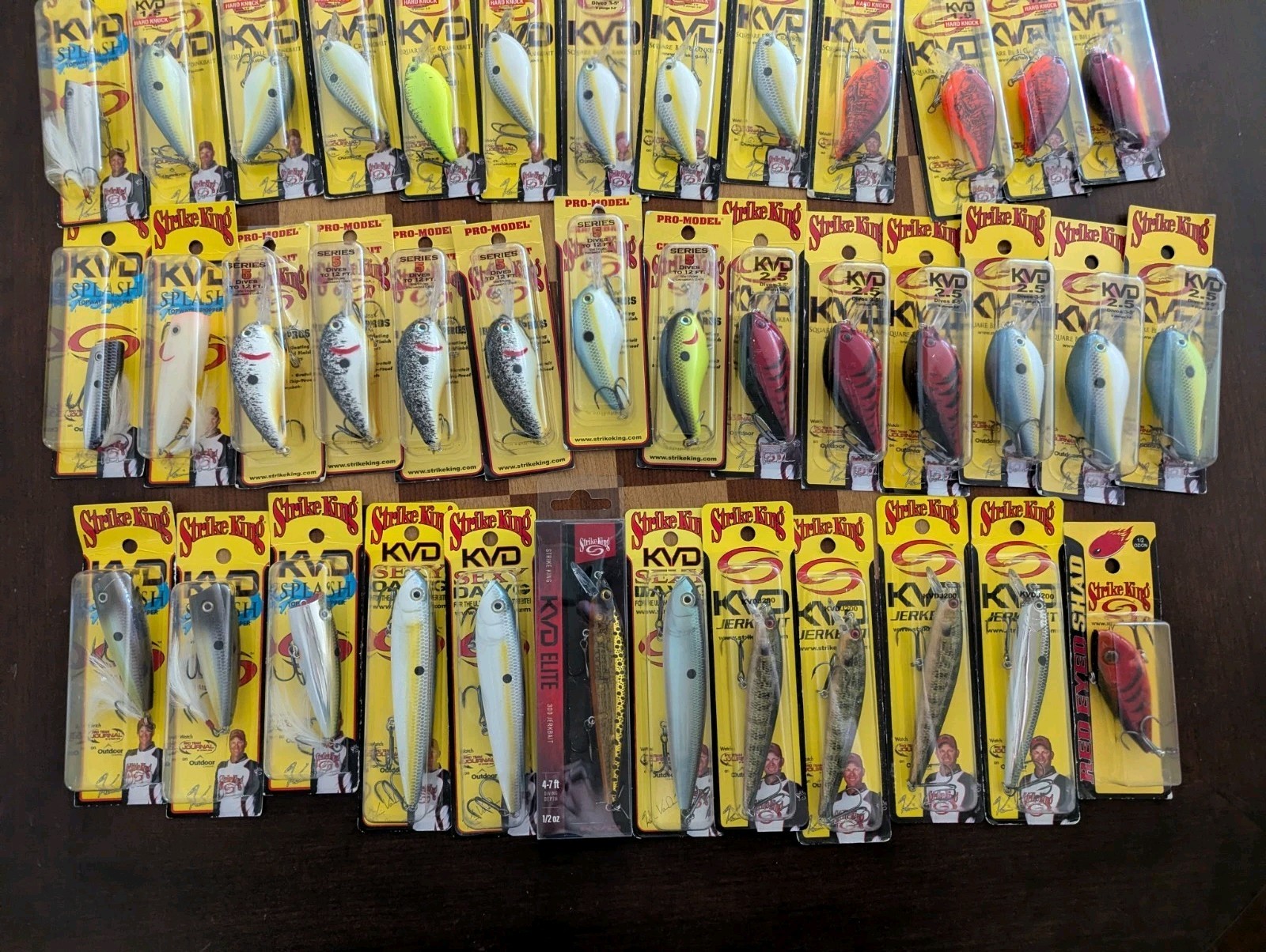 Lot 51x Strike King KVD 1.0/1.5/2.5/Pro Model 5/Splash/DAWG/Elite/Jerkbait NEW - Image 3