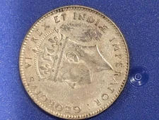 East Africa  50 Cents 1952 KN. KM#30. Half Shilling coin. Lion & Mountains.
