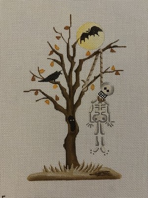Rebecca Wood Designs Handpainted Hangman Tree Needlepoint Canvas Style 023-C