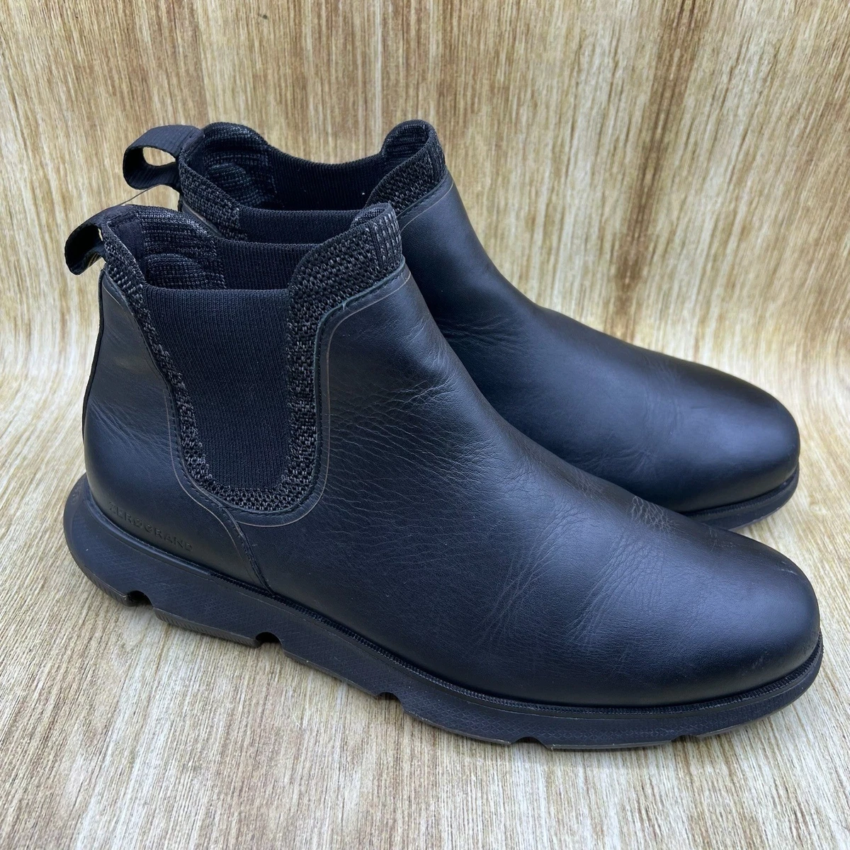 Cole Haan Air Stanton Men\'s Black Leather Chelsea Ankle Boots Sz. 9 M Cole Haan Chelsea Black Boots for Men for Sale | Shop New  main image 4