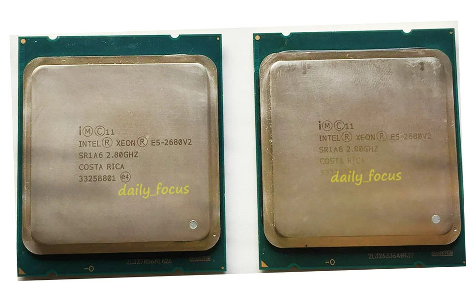 Matched Pair Intel Xeon E5-2680 V2 2.8 GHz LGA2011 10 Core SR1A6 CPU Processors - Image 2 of 4