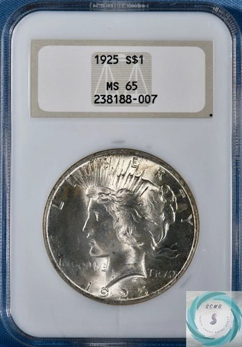 1925 Peace Dollar NGC MS 65 - Brilliant Vintage Charm in OH