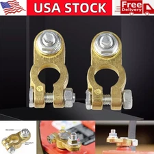 2PCS Brass Battery Terminal Connector Clamps Top Post Battery Terminal Protector