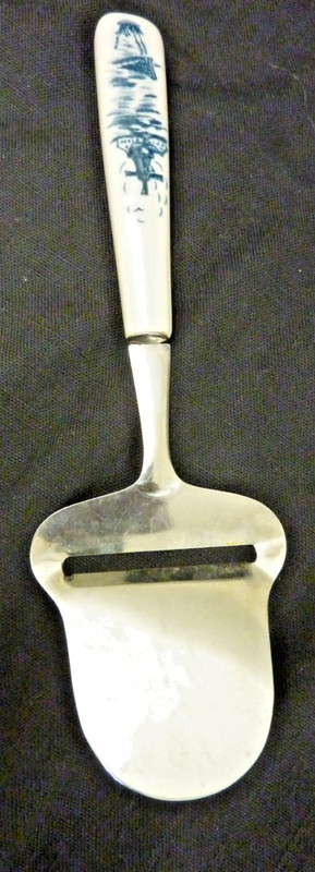 DELFT BLUE CHEESE SLICER WINDMILL PORCELAIN HANDLE 9"