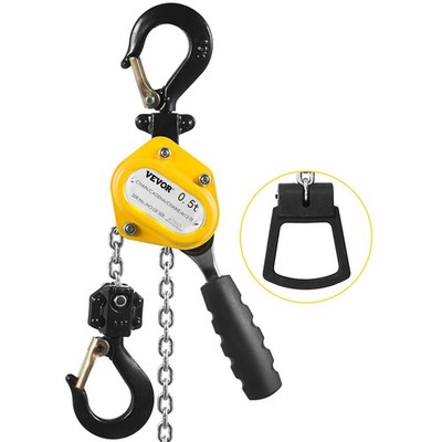 Mophorn Hand Mini Lever Chain Hoist, 0.5T 10FT, Yellow