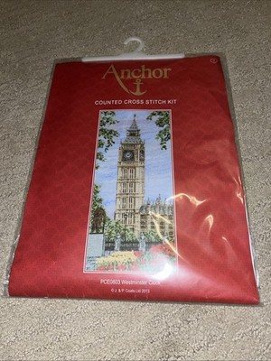 Anchor Westminster Clock Big Ben Counted Cross Stitch Kit PCE0803 London