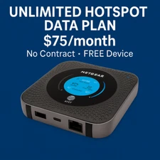 AT&T Unlimited Data Plan Hotspot 4G LTE, $75/Monthly (No Throttle) ATT