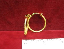 MADE IN USA - Clip on Gold Plated Swirl Design Wire ~1-1/8" Hoop