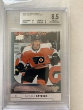 2017-18 NOLAN PATRICK UD YOUNG GUNS ROOKIE #455 BGS PHILADELPHIA FLYERS RC