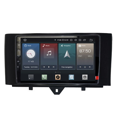 For Smart 9'' Touchscreen Android Car Radio GPS Navigation CarPlay AndroidAuto