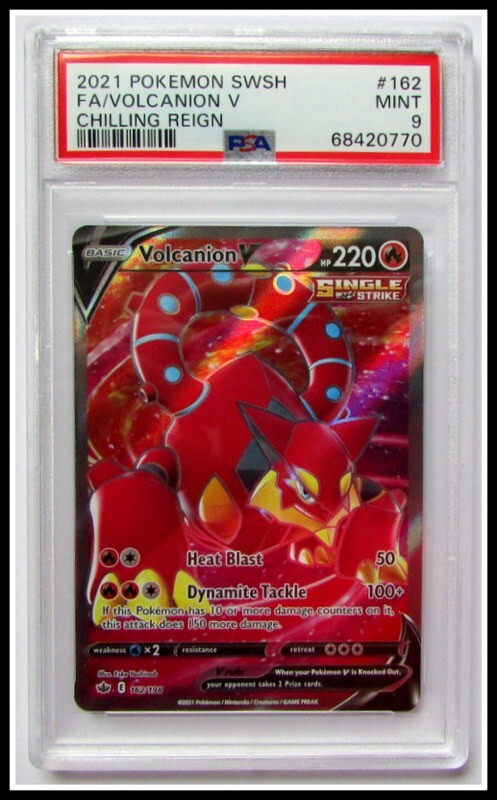 Pokemon Chilling Reign Volcanion V #162 PSA 9