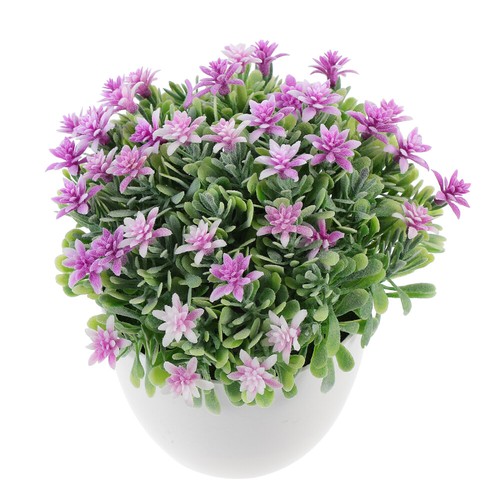 Fake Greenery Artificial Flower with Vase Mini Plant Bonsai eBay